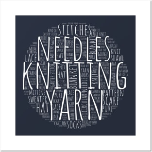 Knitting Word Cloud Posters and Art